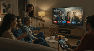 Overzicht van 4K IPTV-kanalen, inclusief films, series en live sport.